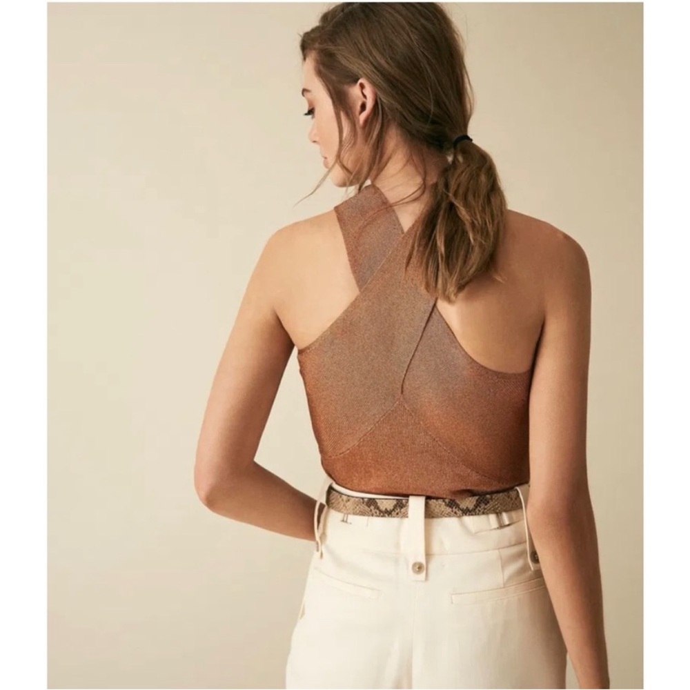Reiss Copper Knit Fabric - Picture 3 of 12
